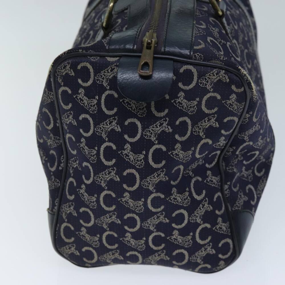 Celine C Macadam Canvas Hand Bag Navy - image 4